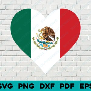 Mexiko Nationalflagge Herz svg png dxf eps pdf Vektorgrafik Design digitale Datei Mittelamerika Land Souvenir USA Souvenir