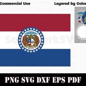 Missouri State Flag svg png dxf pdf eps vector graphic design digital file U.S. 50 State Flags USA America United States Flags