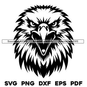 Bald Eagle Head Middle High School Sports Team Mascot svg png dxf eps pdf | vector graphics design cut print dye sub laser digital files