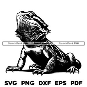Bearded Dragon Design | Svg Png Dxf Eps Pdf | Vector Graphic Cut File ...