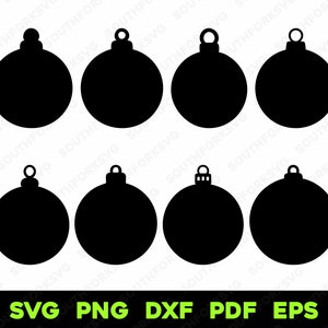 Kerst Xmas Ornamenten Silhouet Bundel 1 | svg png dxf eps pdf | vector grafisch ontwerp knippen afdrukken lasergraveren bestanden commercieel gebruik