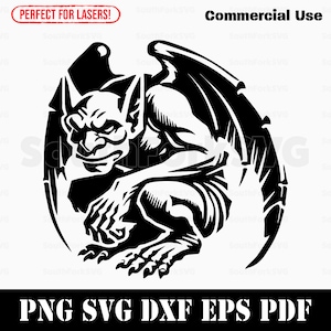 Gárgola svg png dxf eps pdf Archivos / Corte Impresión Láser Grabado CNC Tinte Sub Vinilo / Descarga Instantánea Uso Comercial