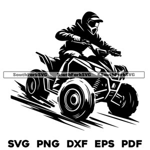 ATV Quad 4 Four Wheeler svg png dxf eps pdf | vector graphic design cut print dye sub laser engrave digital files commercial use