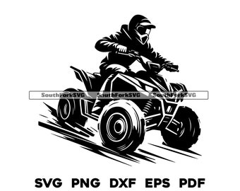 ATV Quad 4 Four Wheeler svg png dxf eps pdf | vector graphic design cut print dye sub laser engrave digital files commercial use