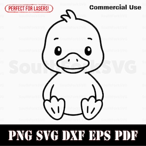 Cute Baby Duck svg png dxf eps pdf | vector graphic design cut print dye sub laser engrave files stencil commercial use instant download