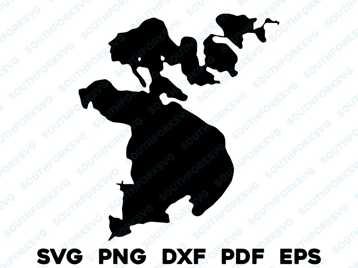 Horsehead Lake Michigan Map Shape Silhouette Outline Svg Png Etsy