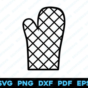 Ofenhandschuh Handschuh Baker svg png dxf pdf eps Cut File Clip Art Vektorgrafik Bild Transparent Koch Koch Küche Essen Cafe Einfaches Essen Symbol