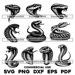 Snake bundel Pack svg png dxf eps pdf | vectorafbeelding snijbestand laserclipart | direct digitaal downloaden voor commercieel gebruik