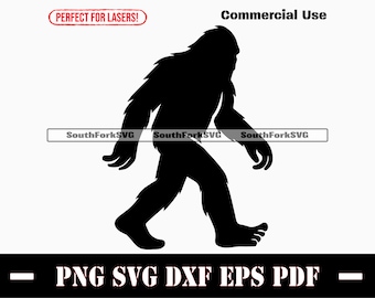 Big Foot Silhouette svg png dxf eps pdf | Vektorgrafik geschnitten Schablone Laser Clip Art Färbung sub print Datei download Kommerzielle Nutzung