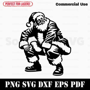 Weihnachtsmann Tanzen Lustig svg png dxf eps pdf | Lasergravur geschnitten Druckdateien Vektorgrafik Clip Art | sofort download für kommerzielle Nutzung