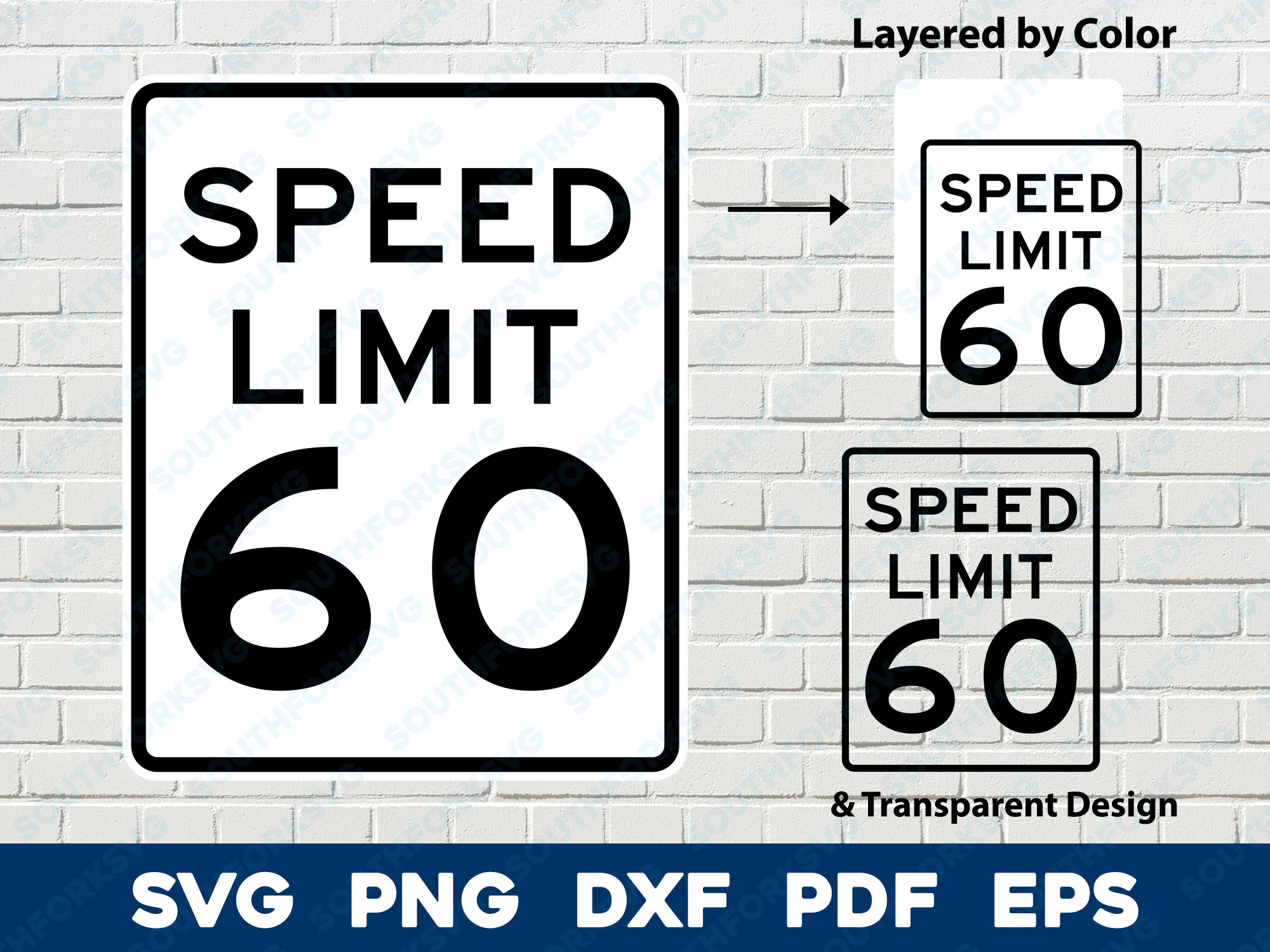 Speed Limit 60 Sign Logo Symbol Svg Png Dxf Eps Pdf Layered by Color ...