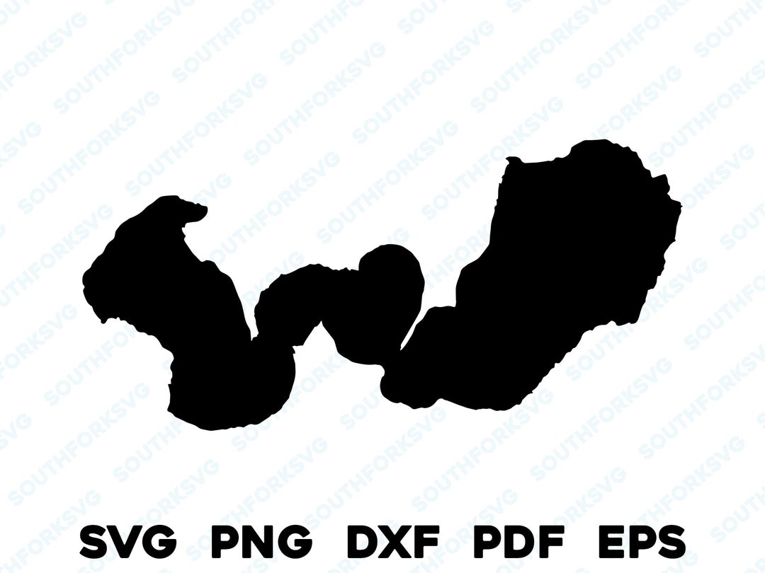 Lake St. Helen Michigan Map Shape Silhouette Svg Png Dxf Pdf Eps Vector