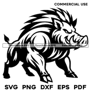 Boar Pig Middle High School Sports Team Mascot svg png dxf eps pdf | vector graphics design cut print dye sub laser digital files