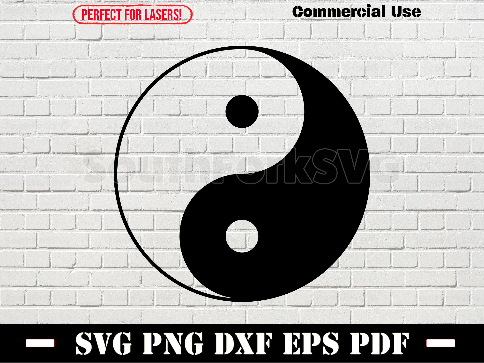 Yin Yang Symbol Transparent Svg Png Dxf Eps Pdf | Cut Print Vector