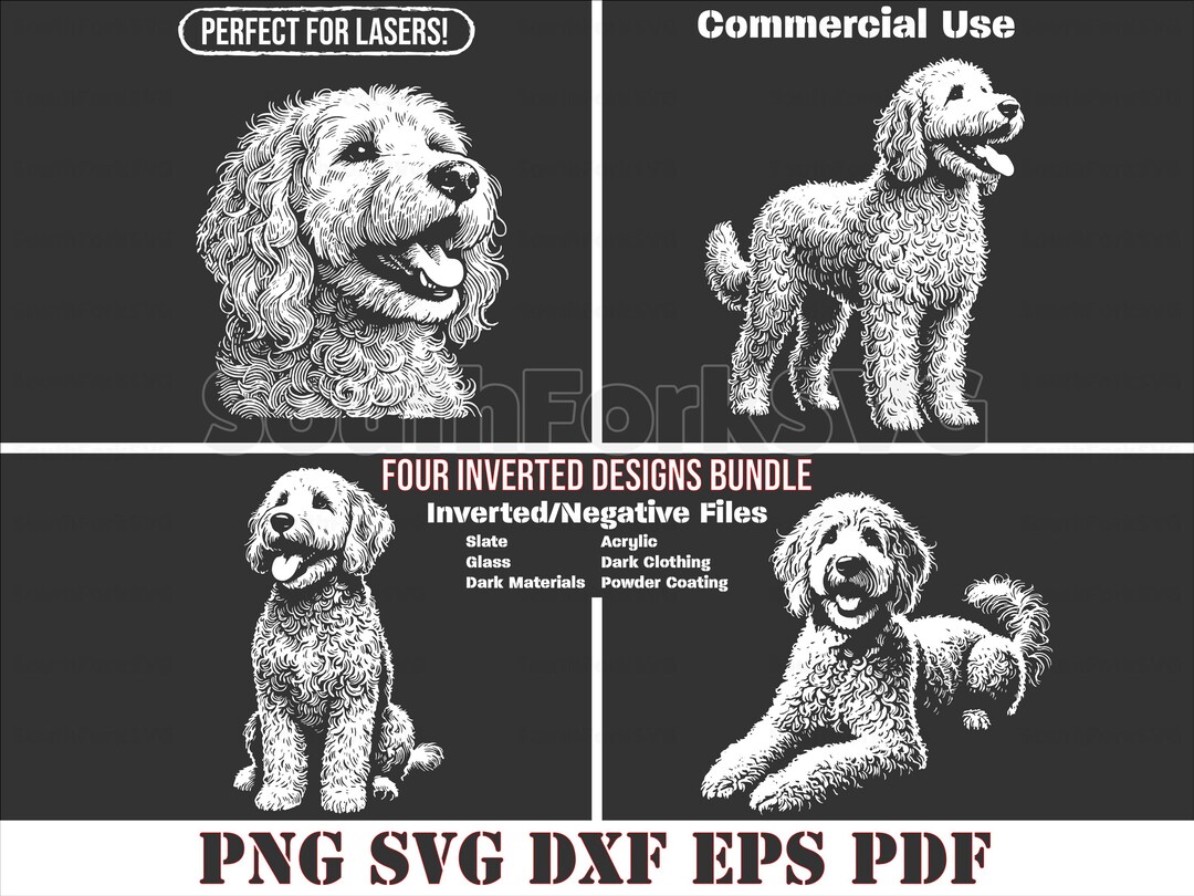 Inverted Goldendoodle Bundle Svg Png Dxf Eps Pdf | Vector Cut Print ...