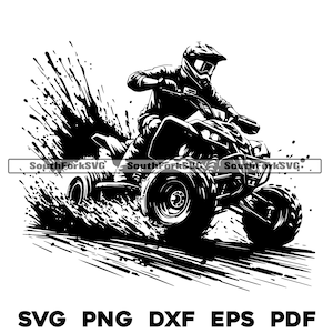 ATV Quad 4 Four Wheeler svg png dxf eps pdf | Vektorgrafik Design Cut Print Dye sub Laser gravieren Digitale Dateien Kommerzielle Nutzung
