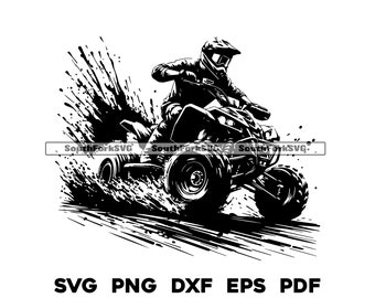 ATV Quad 4 Four Wheeler svg png dxf eps pdf | vector graphic design cut print dye sub laser engrave digital files commercial use