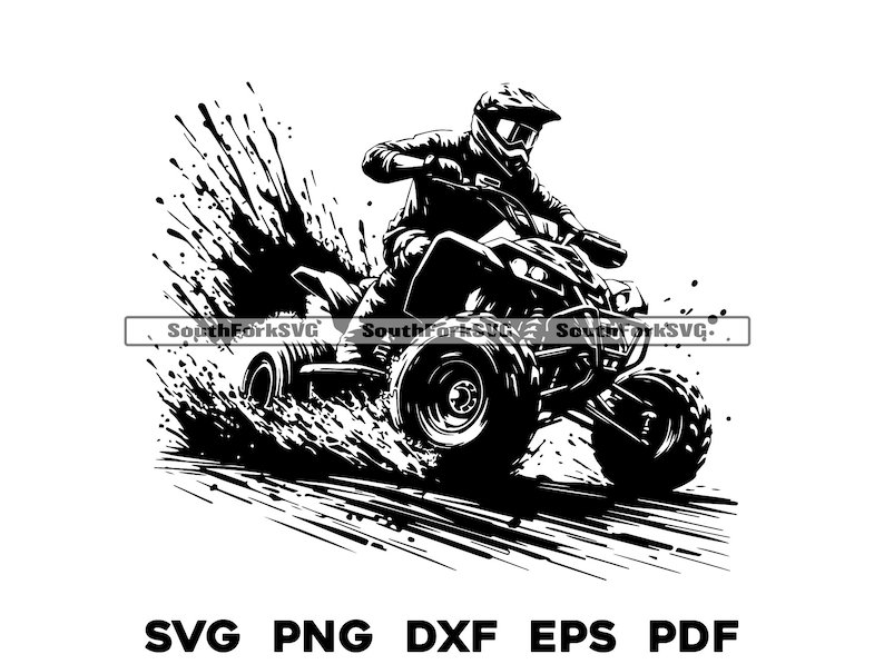 ATV Quad 4 Four Wheeler Svg Png Dxf Eps Pdf | Vector Graphic Design Cut ...