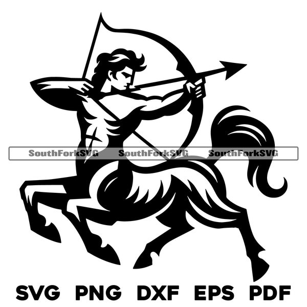 Sagittarius Zodiac Sign Design svg png dxf pdf eps | vector graphic design cut print dye sub laser engrave digital file commerial use