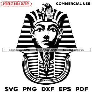 Maske des Tutanchamun svg png dxf eps pdf | Vektorgrafik Design Cut Print Dye sub cnc digitale Datei Kommerzielle Nutzung