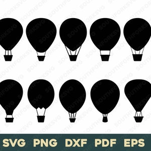 Heißluftballon Einfache Silhouetten Bundle 1 | svg png dxf eps pdf | kommerzielle Nutzung