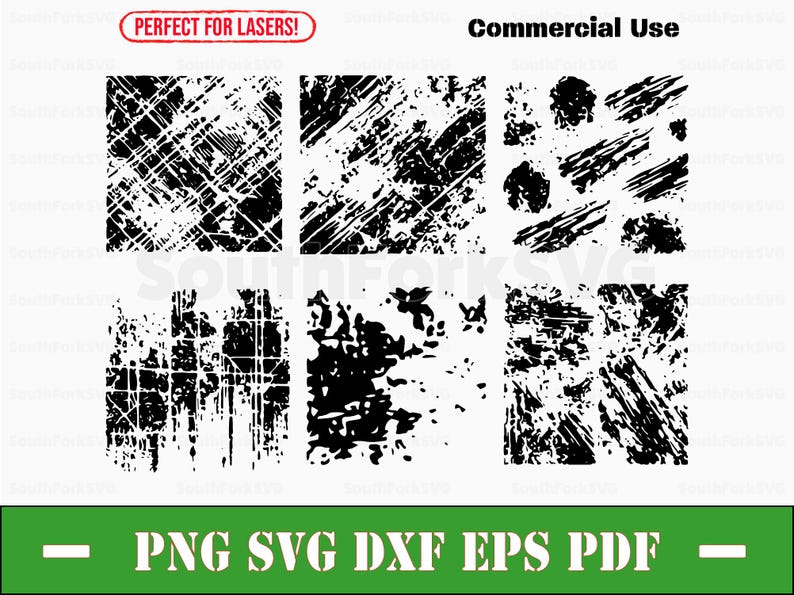 Distressed Pattern Bundle Svg Png Dxf Eps Pdf | Vector Graphic Cut ...