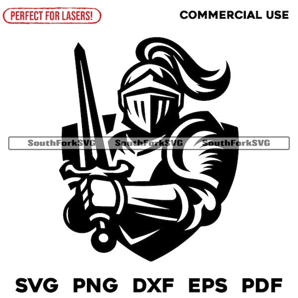 Knight Middle High School Sports Team Mascot svg png dxf eps pdf | vector graphics design cut print dye sub laser digital files