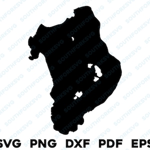 Lake Istokpoga Florida kaart vorm overzicht silhouet svg png dxf pdf eps vector grafisch ontwerp gesneden gravure laserbestand afbeelding boot meerhuis