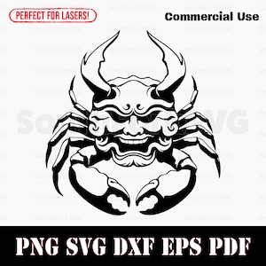 Krebs Krabbe Japanisches Monster Sternzeichen Symbol svg png dxf pdf eps | Vektorgrafik Design Cut Print Dye sub Laser File Kommerzielle Nutzung