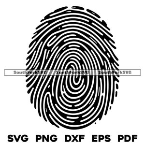 Finger Print Design | svg png dxf pdf eps | vector graphic design cut print dye sub laser engrave digital files commerial use
