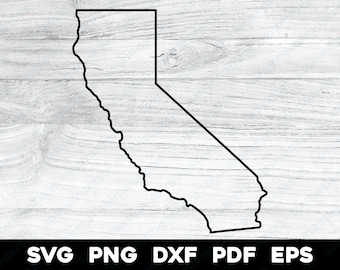 May include: Black and white outline of the state of California. The outline is on a white woodgrain background.