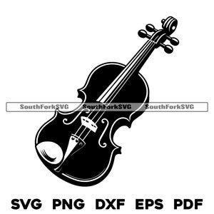 Conception simple de violon | svg png dxf eps pdf | Image vectorielle violoniste fichier découpé laser clip art | Téléchargement numérique instantané, utilisation commerciale