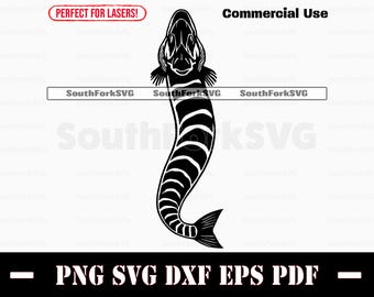 Muskie Top Down Design svg png dxf eps pdf | transparent vector graphic design cut print dye sub laser engrave files commercial use