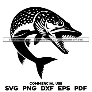 Snoek svg png dxf eps pdf | transparant vector grafisch ontwerp gesneden print kleurstof sub laser graveerbestanden commercieel gebruik