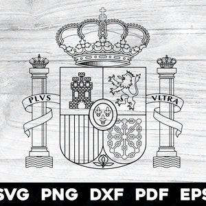 Doorzichtige omtrek nationale vlag van Spanje | svg png dxf eps pdf | vector grafisch ontwerp gesneden print dye sub laser cnc digitale bestanden