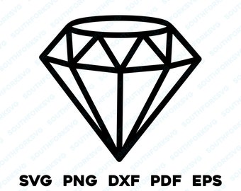 May include: A black and white outline of a diamond shape with facets. The diamond is a common symbol of wealth and luxury.