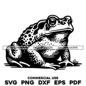 Crapaud grenouille svg png dxf eps pdf | graphique vectoriel découpé fichier laser clip art | Téléchargement numérique instantané, utilisation commerciale