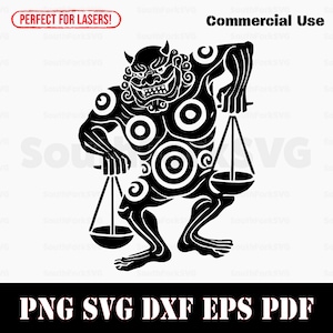 Símbolo del signo del zodíaco japonés Libra Scales svg png dxf pdf eps / gráfico vectorial corte impresión sublimación láser archivo uso comercial