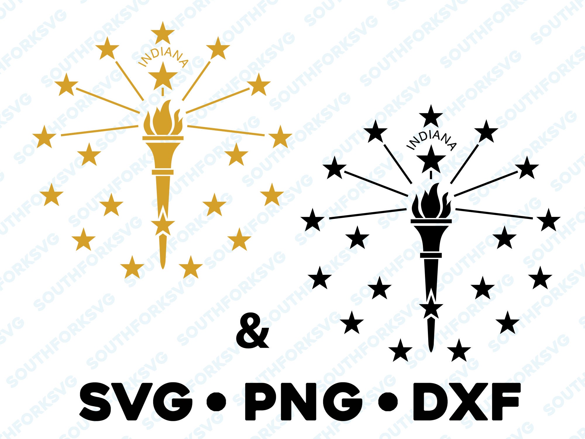 Indiana Flag Logo Svg Png Dxf Vector Graphic Design Digital Etsy