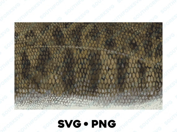 Smallmouth Bass Skin Pattern SVG PNG Trout Bass Pike Muskie
