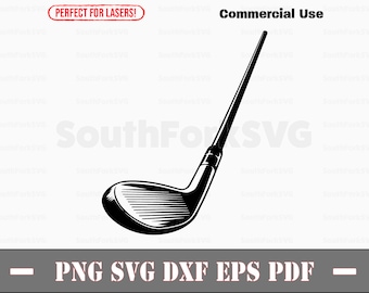 Golf Club Eisen svg png dxf eps pdf | transparente Grafik Design Cut Print Dye Sub Laser Files kommerzielle Nutzung