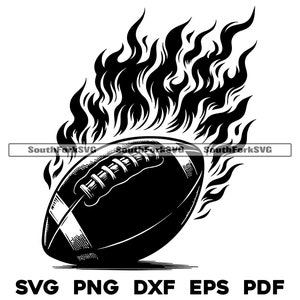 Brennende Fußball-Designdateien | svg png dxf eps pdf | transparent Grafikdesign Cut Print Dye sub Laser gravieren Cnc Files Kommerzielle Nutzung
