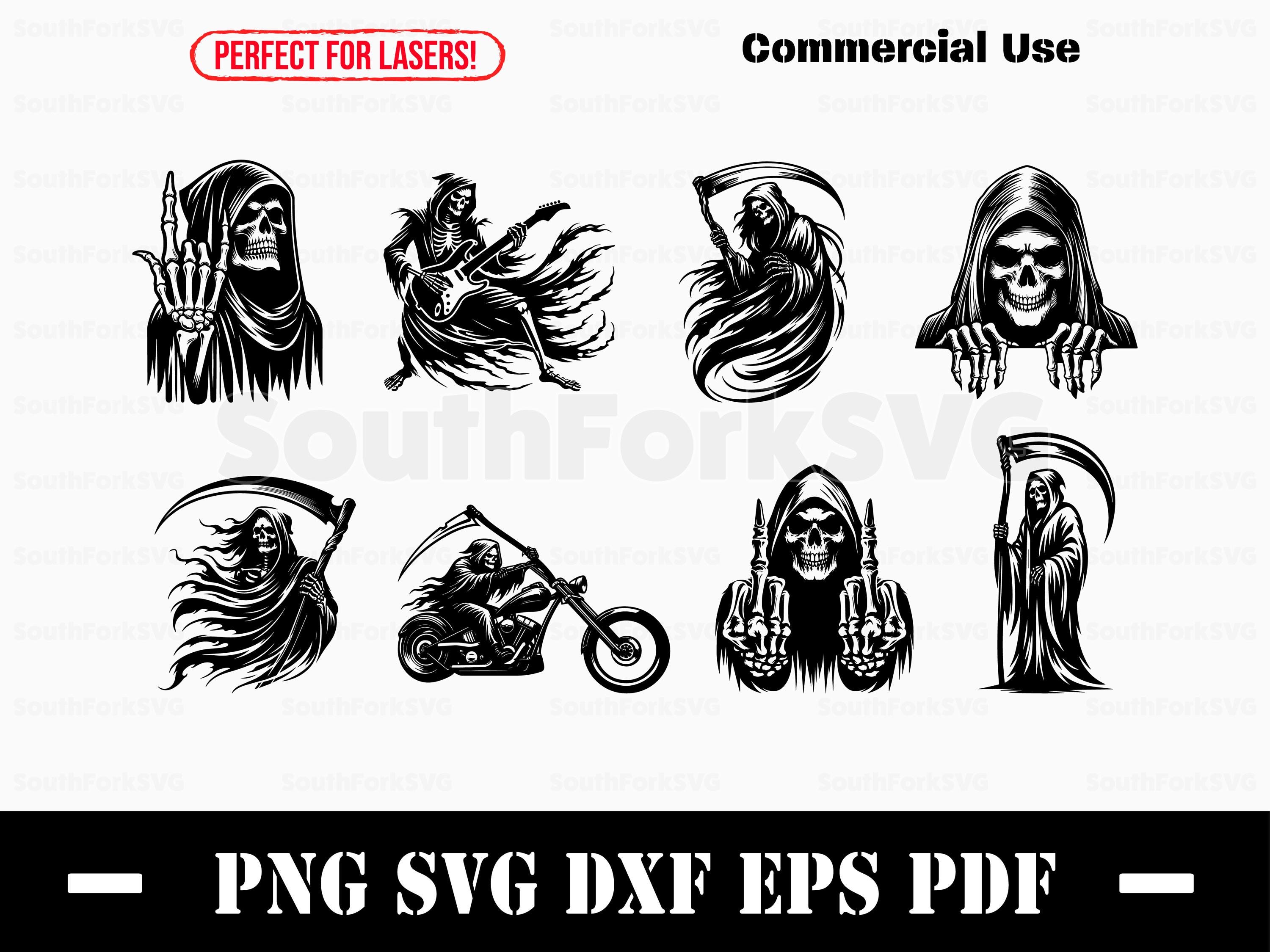 Grim Reaper SVG Bundle | Svg Png Dxf Eps Pdf | Vector Graphic Design ...