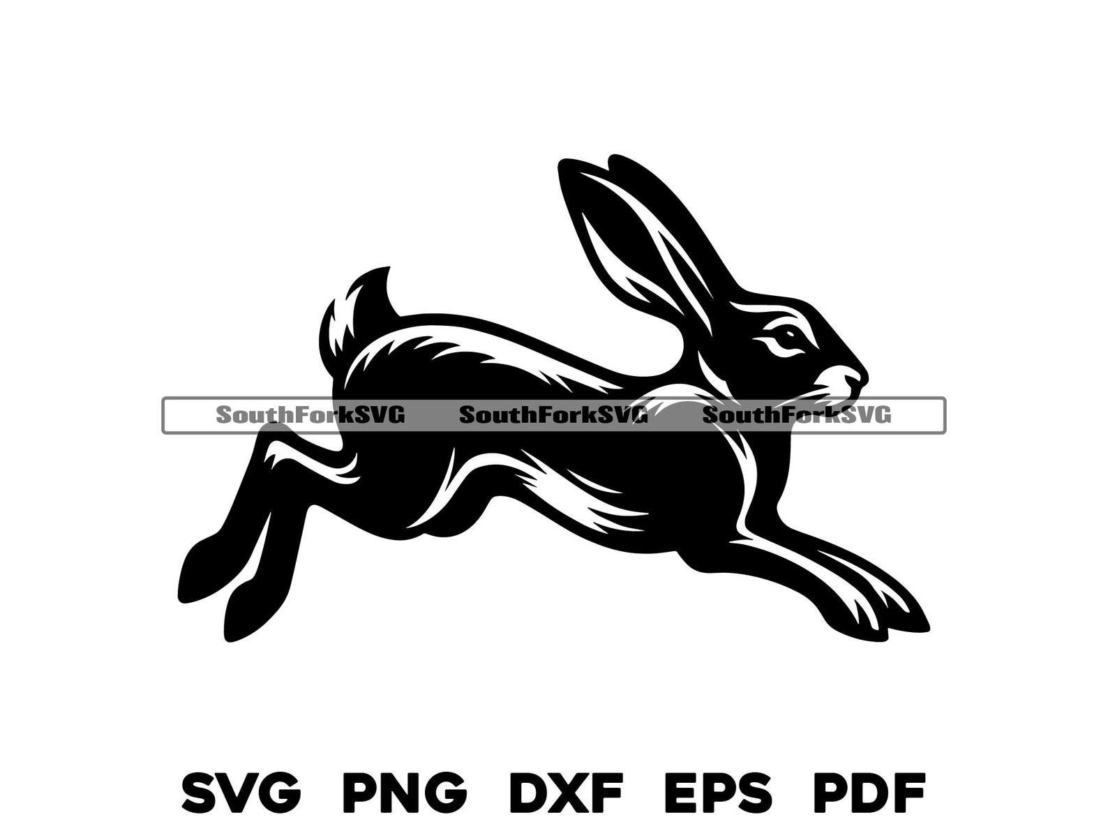 Running Rabbit Design | Svg Png Dxf Eps Pdf | Vector Graphic Cut File ...