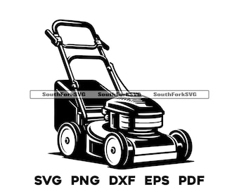 Gräsklippare 2 | svg png dxf eps pdf | transparent vektorgrafik design klipp utskrift färgämne lasergravyr filer kommersiellt bruk