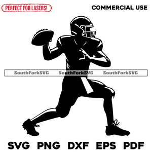 Fußballspieler Quarterback svg png dxf eps pdf | transparente Grafik Design Cut Print Dye Sub Laser Cnc Dateien Kommerzielle Nutzung