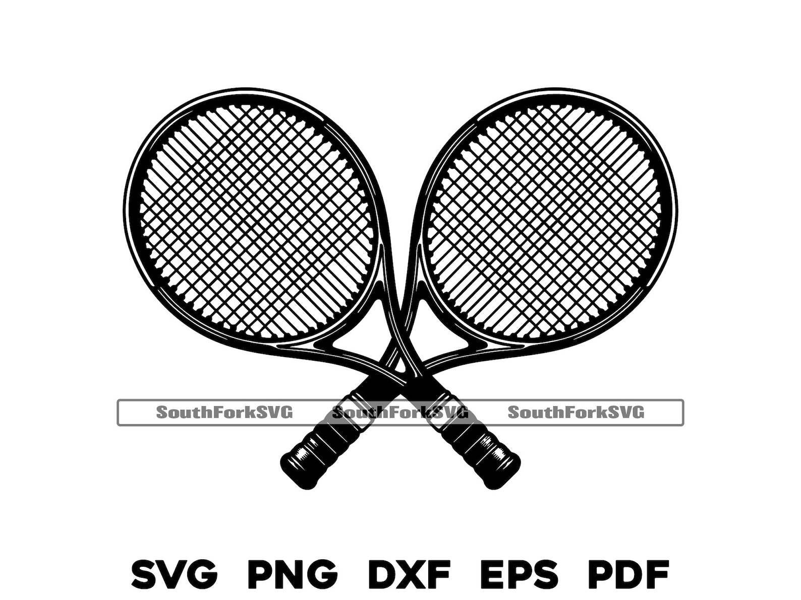 Crossed Tennis Rackets Design Svg Png Dxf Eps Pdf | Transparent Graphic ...