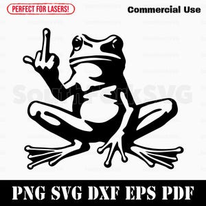 Grenouille majeur svg png dxf eps pdf | graphique vectoriel découpé fichier laser clip art | Téléchargement numérique instantané, utilisation commerciale