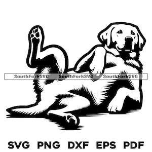 Labrador Retriever Hund Belly Rub Design svg png dxf eps pdf | Vektorgrafik Schnittdatei Laser Clip Art Digitaler Download Kommerzielle Nutzung