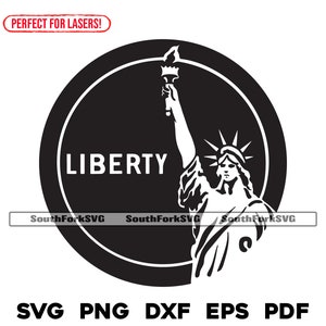 Estátua da Liberdade Design svg png dxf eps pdf | laser gravar cnc cortar impressão sublimação de tinta clip art | download digital instantâneo uso comercial